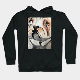 British Bulldog Painting by C J Grobler Hoodie